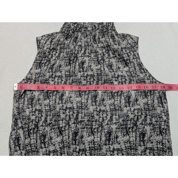 Lafayette 148 Blouse New York Percy Ruffled-Neck Sleeveless Silk‎ Blend Size Sm - Picture 7 of 9